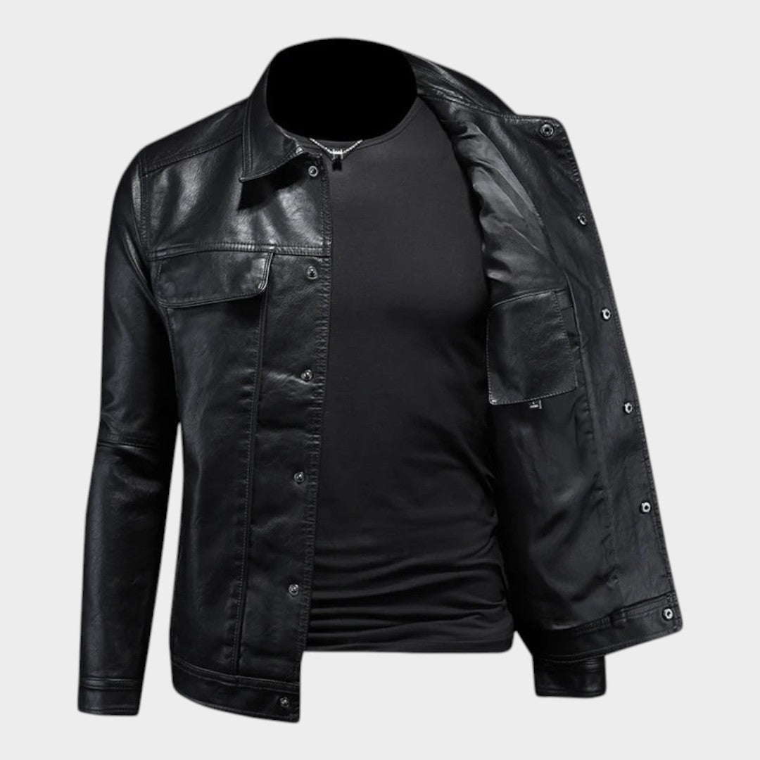 Harvey™ | Chaqueta de cuero clásica