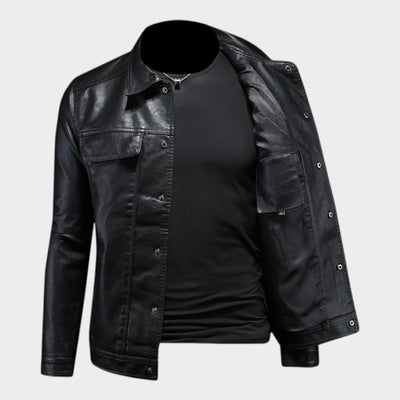 Harvey™ | Chaqueta de cuero clásica