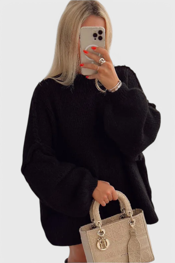 Cassia | Jersey de Punto Oversized con Mangas Globo