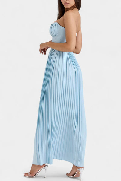 Seraphina Vestido Bustier Plisado Sin Tirantes