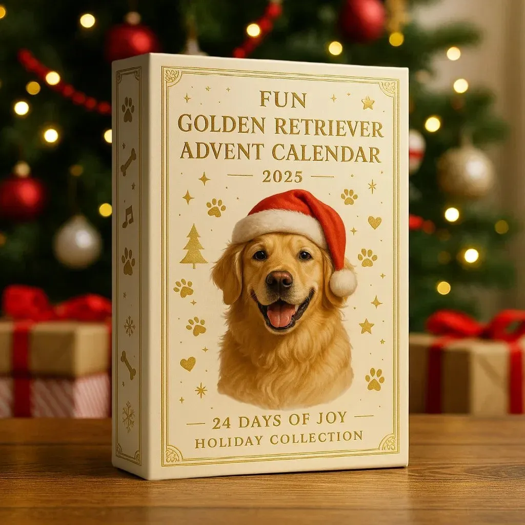 Perro divertido Golden Retriever | Calendario de Adviento 2025