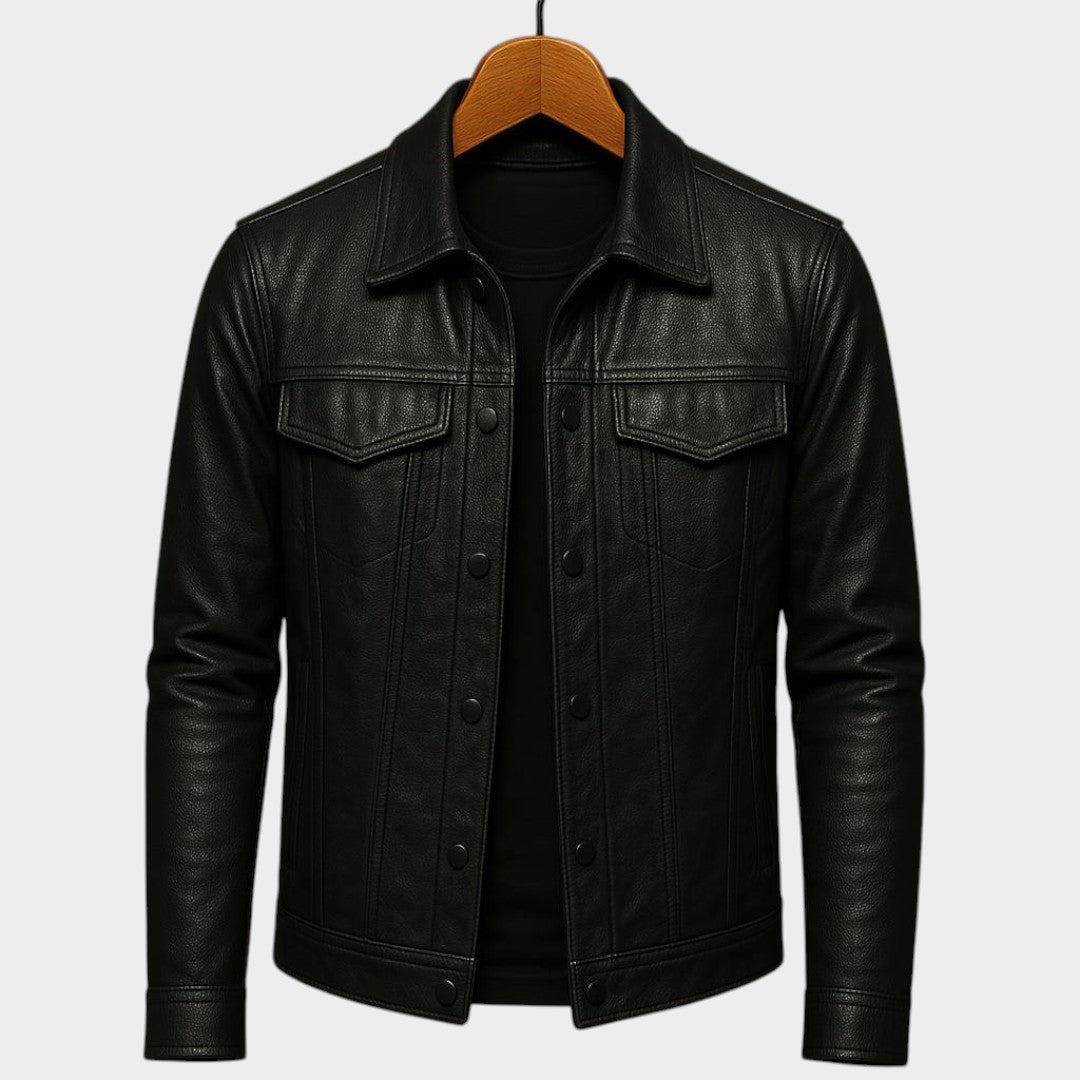 Harvey™ | Chaqueta de cuero clásica
