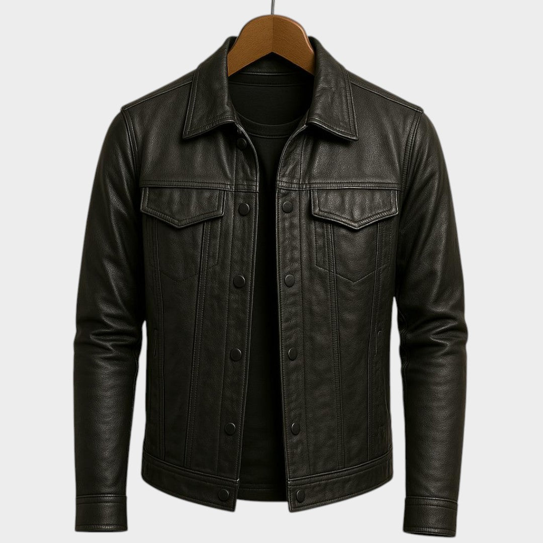 Harvey™ | Chaqueta de cuero clásica