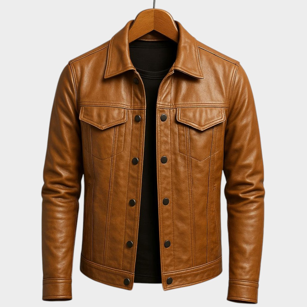 Harvey™ | Chaqueta de cuero clásica
