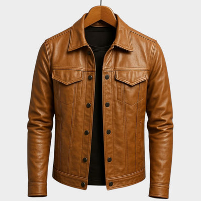 Harvey™ | Chaqueta de cuero clásica