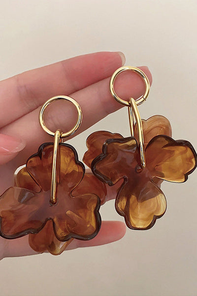 Pendientes con Colgante de Flor