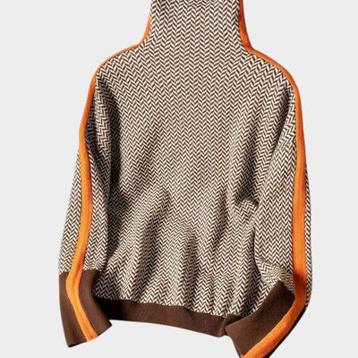 Marieke™ | Jersey de cuello alto con rayas contrastantes llamativas