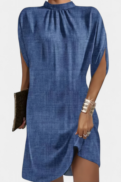 Haruna Vestido Midi Atemporal con Escote Redondo