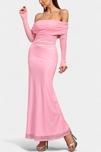 Lorelei Vestido Ajustado de Malla con Escote Recto