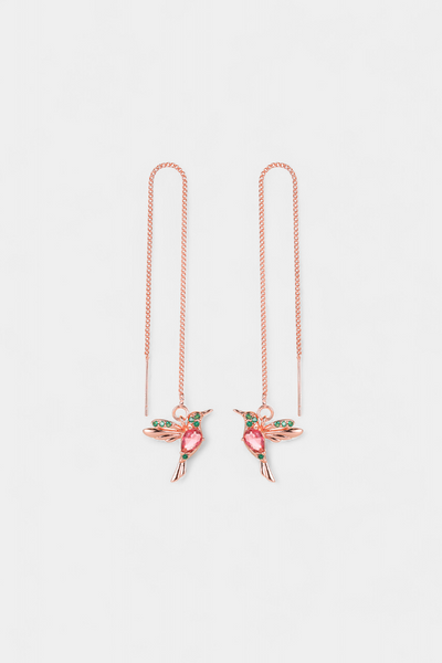 Mixed Zirconium Bird Earrings