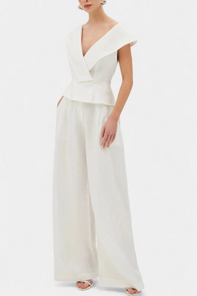 Hayden Conjunto Top Asimétrico y Pantalón Palazzo