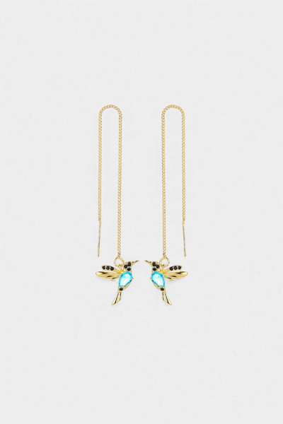 Mixed Zirconium Bird Earrings