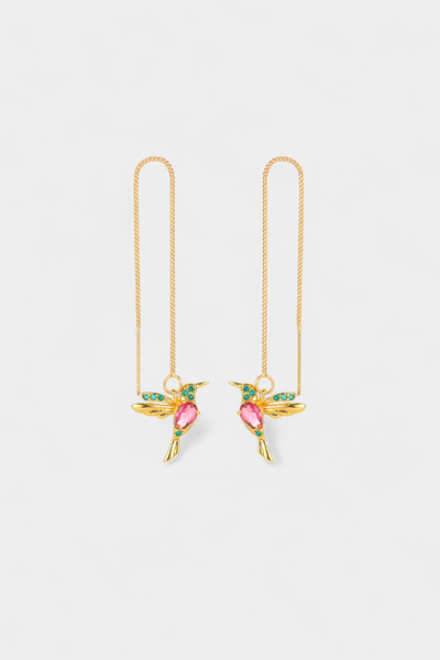 Mixed Zirconium Bird Earrings