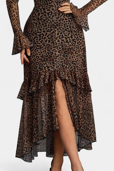 Amali Vestido Maxi de Estampado con Cuello Cuadrado