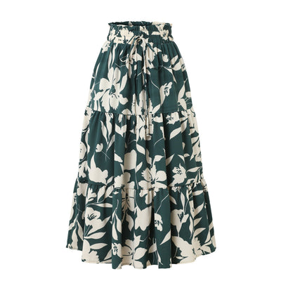 Falda midi con estampado floral y plisados - Camila