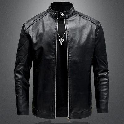 Miguel™ | Chaqueta de cuero elegante estilo hombre motociclista