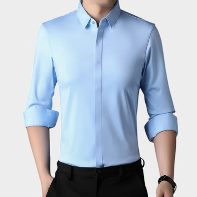 Mitchel™ | Camisa elástica sin arrugas para hombre
